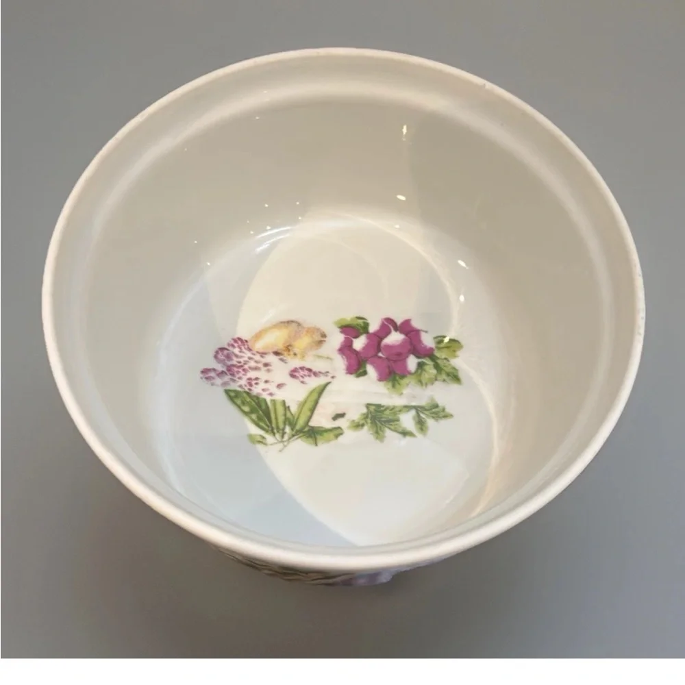 Vintage Apilco France Porcelain Ribbed 6.75” Soufflé Casserole Dish Vegetables